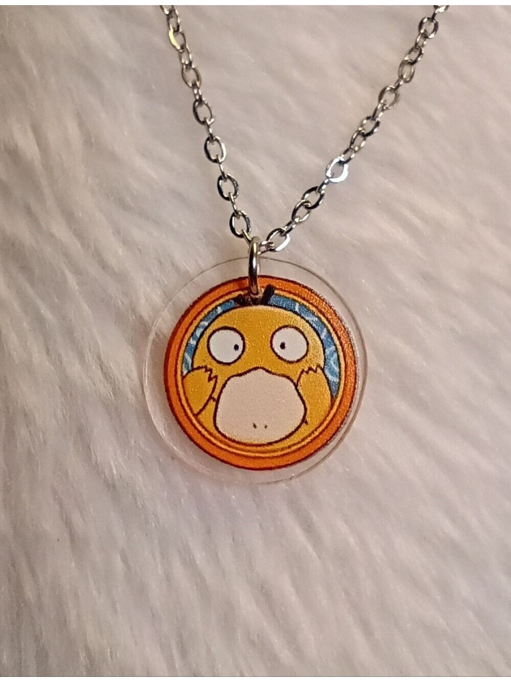 Yellow Psyduck Pendant Stainless Steel Necklace